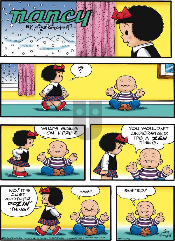 Nancy on Sunday December 11, 2016 Comic Strip