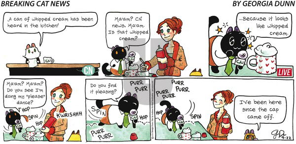 Breaking Cat News on Sunday September 22, 2019 Comic Strip