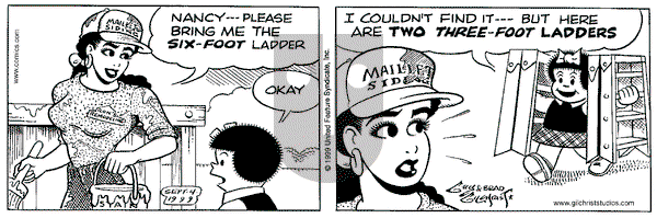 Nancy on Saturday September 4, 1999 Comic Strip