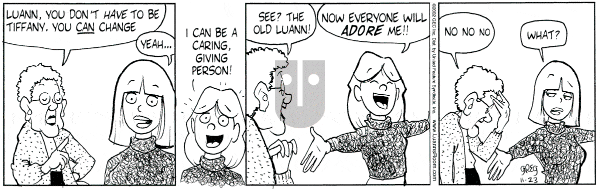 Luann - Saturday November 23, 2002 Comic Strip