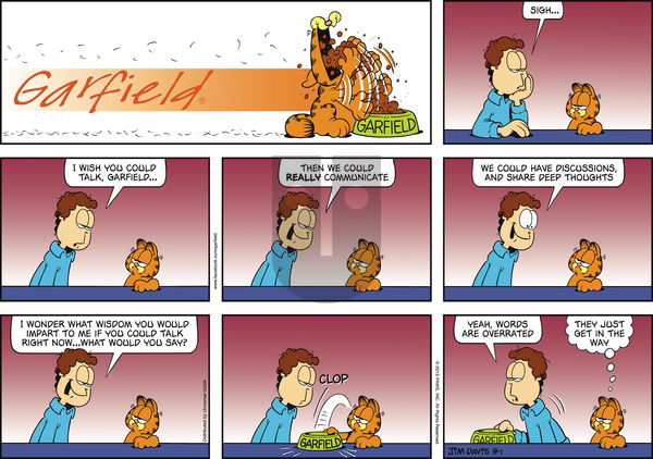 Garfield on Sunday September 1, 2013 Comic Strip