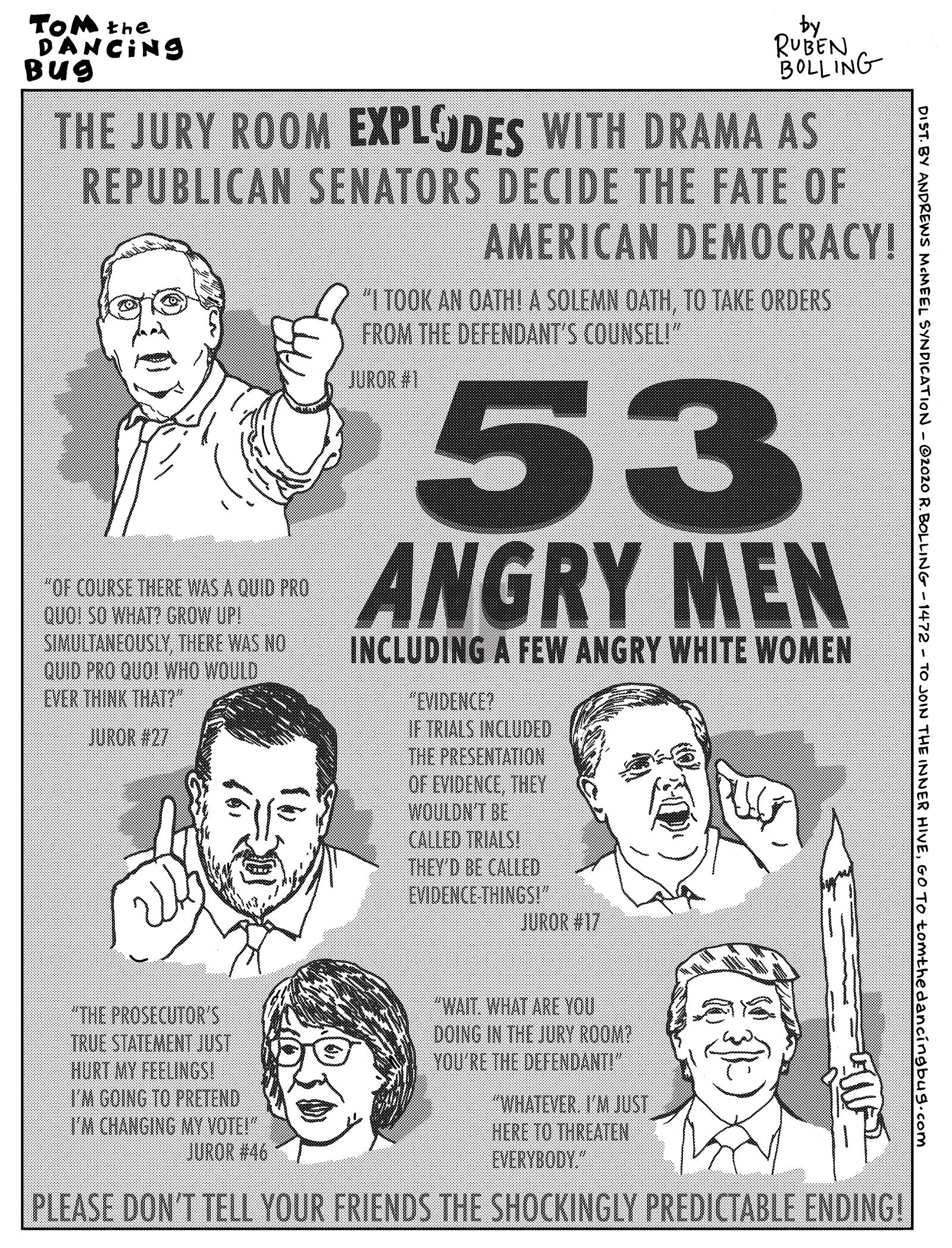 Tom the Dancing Bug - Monday January 27, 2020 Comic Strip