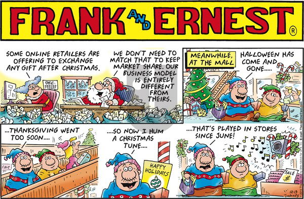 Frank and Ernest on Sunday December 13, 2015 Comic Strip