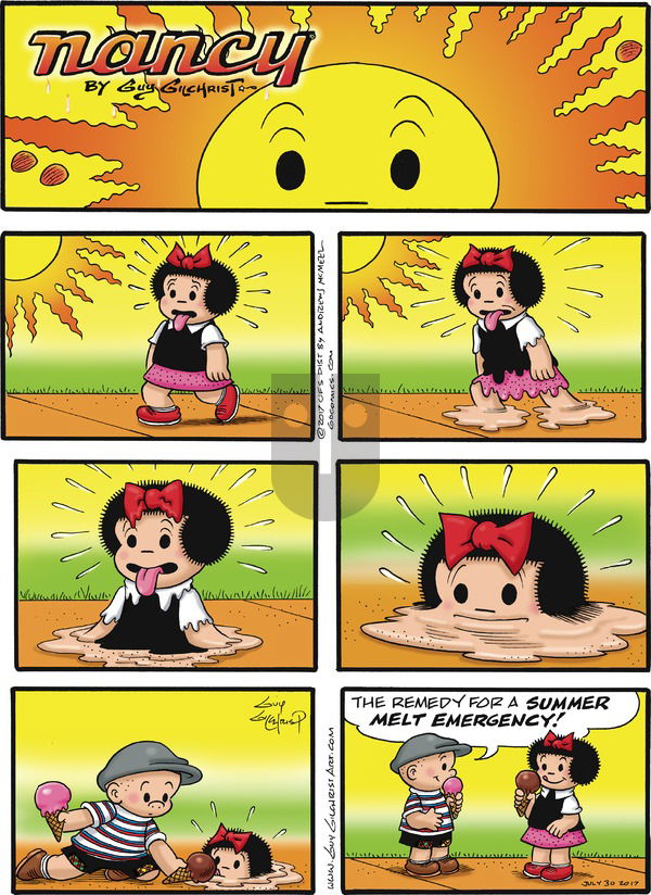 Nancy on Sunday July 30, 2017 Comic Strip