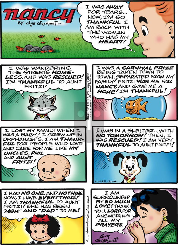 Nancy - Sunday November 23, 2014 Comic Strip