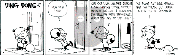 Calvin and Hobbes - Wednesday February 16, 1994 Comic Strip