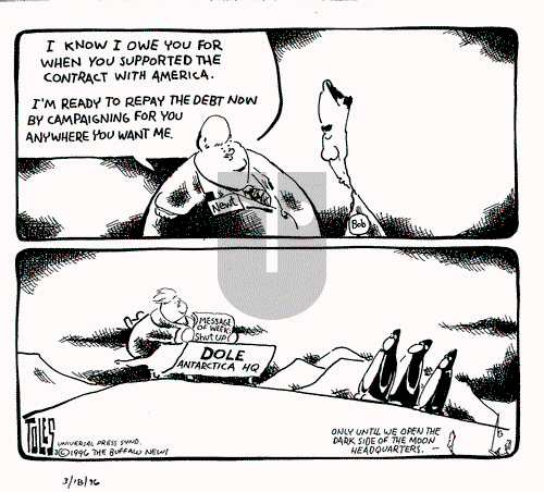 Tom Toles on Tuesday March 19, 1996 Comic Strip