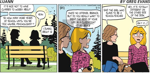 Luann on Sunday June 11, 2017 Comic Strip