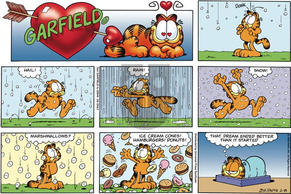 Garfield on Sunday February 8, 2009 Comic Strip