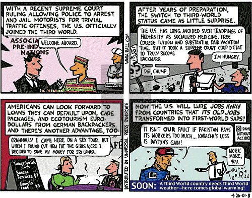Ted Rall on Saturday April 28, 2001 Comic Strip
