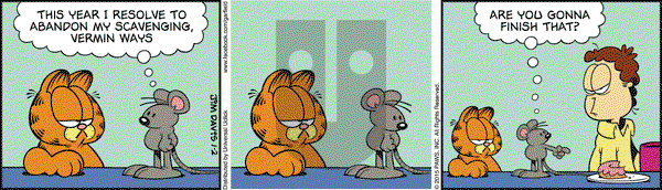 Garfield on Friday January 2, 2015 Comic Strip