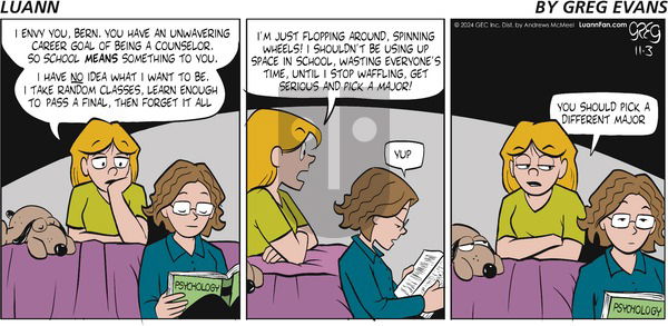 Luann - Sunday November 3, 2024 Comic Strip