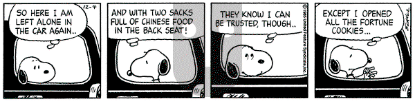 Peanuts on Wednesday December 4, 1985 Comic Strip