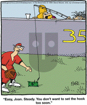 In the Bleachers on Monday July 16, 2012 Comic Strip