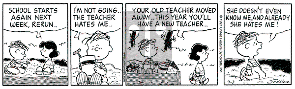Peanuts on Wednesday September 3, 1997 Comic Strip