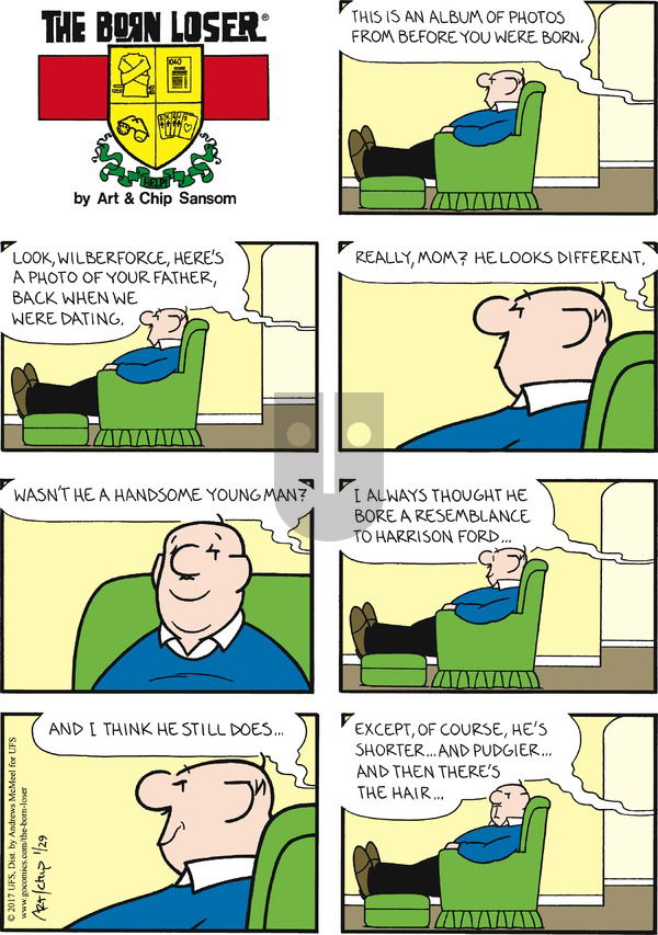 The Born Loser on Sunday January 29, 2017 Comic Strip