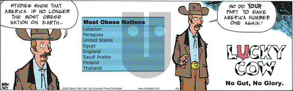Lucky Cow on Saturday April 9, 2005 Comic Strip
