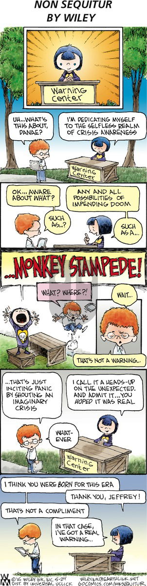 Non Sequitur on Sunday May 24, 2015 Comic Strip