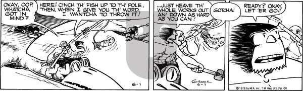Alley Oop on Tuesday June 1, 1976 Comic Strip