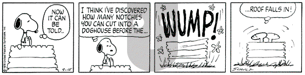 Peanuts on Friday September 15, 1978 Comic Strip