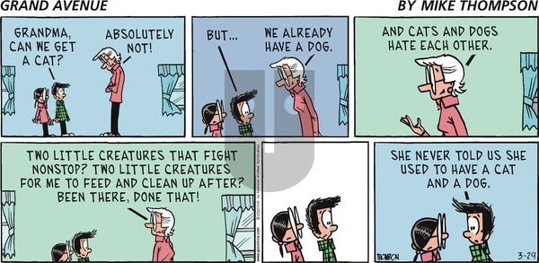 Grand Avenue on Sunday March 29, 2020 Comic Strip
