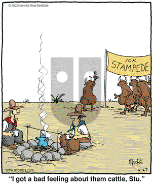 In the Bleachers on Thursday August 7, 2003 Comic Strip