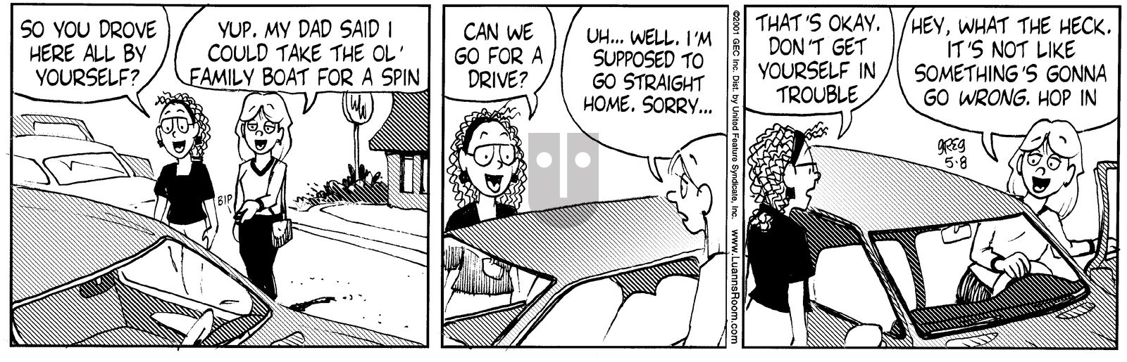 Luann - Tuesday May 8, 2001 Comic Strip