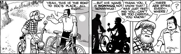 Alley Oop on Wednesday August 7, 1974 Comic Strip