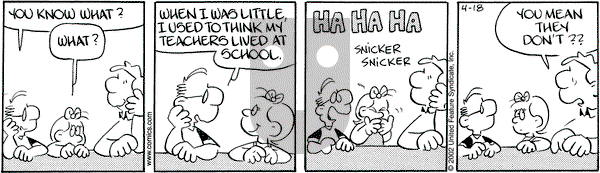 Drabble on Thursday April 18, 2002 Comic Strip