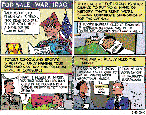 Ted Rall on Monday July 4, 2005 Comic Strip