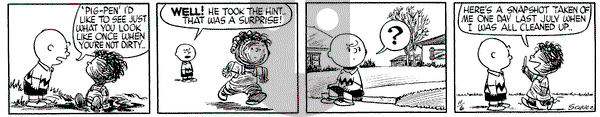 Peanuts on Saturday November 6, 1954 Comic Strip