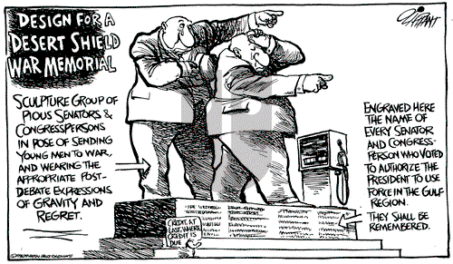 Pat Oliphant on Tuesday January 15, 1991 Comic Strip