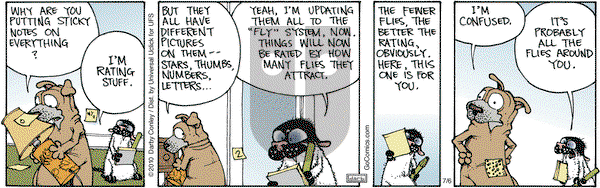Get Fuzzy on Friday July 6, 2012 Comic Strip