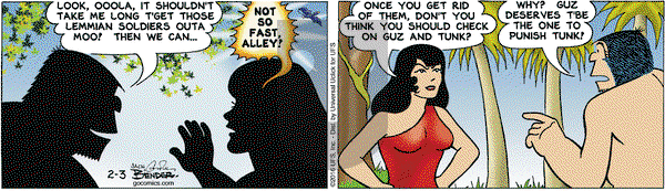 Alley Oop on Wednesday February 3, 2016 Comic Strip