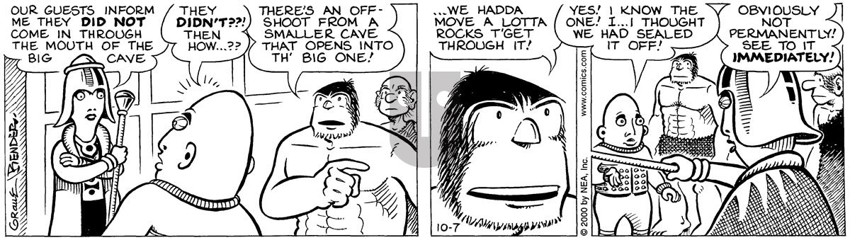 Alley Oop - Saturday October 7, 2000 Comic Strip