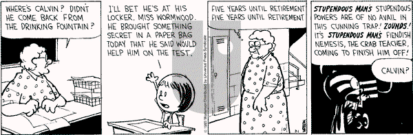 Calvin and Hobbes - Monday March 1, 1993 Comic Strip