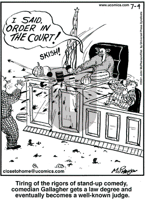 Close to Home on Wednesday July 4, 2001 Comic Strip