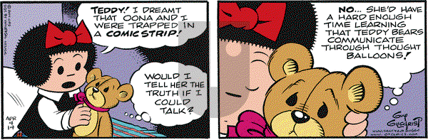Nancy on Friday April 4, 2014 Comic Strip