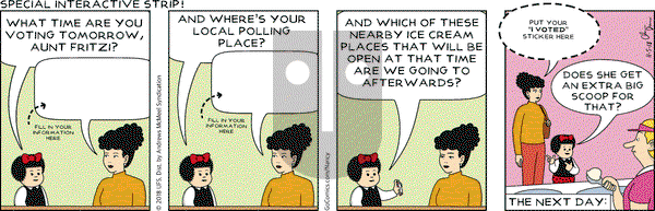 Nancy on Monday November 5, 2018 Comic Strip