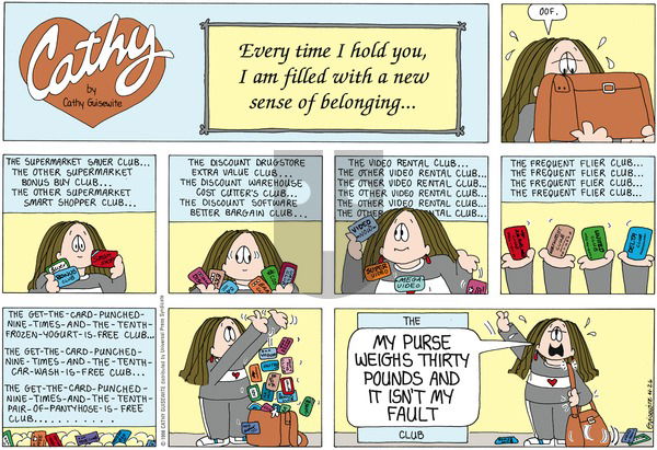Cathy Classics on Sunday April 26, 1998 Comic Strip