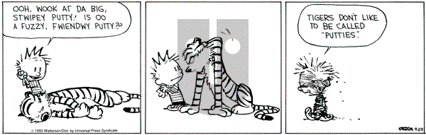 Calvin and Hobbes on Wednesday September 29, 1993 Comic Strip