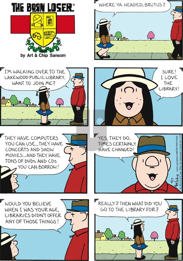 The Born Loser on Sunday April 17, 2016 Comic Strip