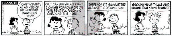 Peanuts on Thursday February 7, 1963 Comic Strip