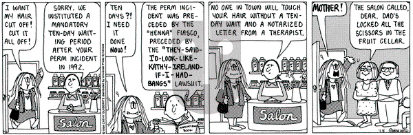 Cathy Classics on Friday July 8, 1994 Comic Strip