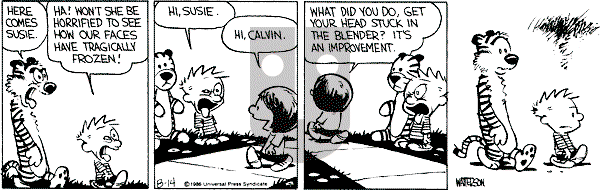 Calvin and Hobbes - Thursday August 14, 1986 Comic Strip