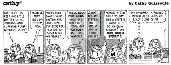 Cathy Classics on Thursday January 18, 1996 Comic Strip
