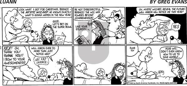 Luann on Sunday January 1, 1995 Comic Strip