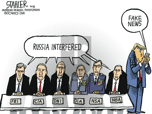 Jeff Stahler on Wednesday February 14, 2018 Comic Strip