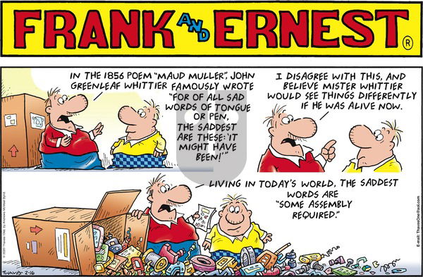 Frank and Ernest on Sunday February 16, 2020 Comic Strip