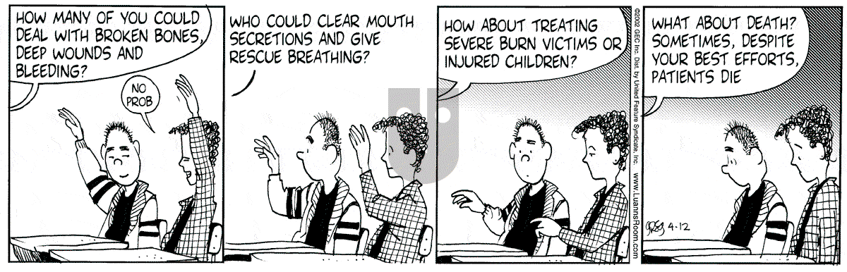 Luann - Friday April 12, 2002 Comic Strip